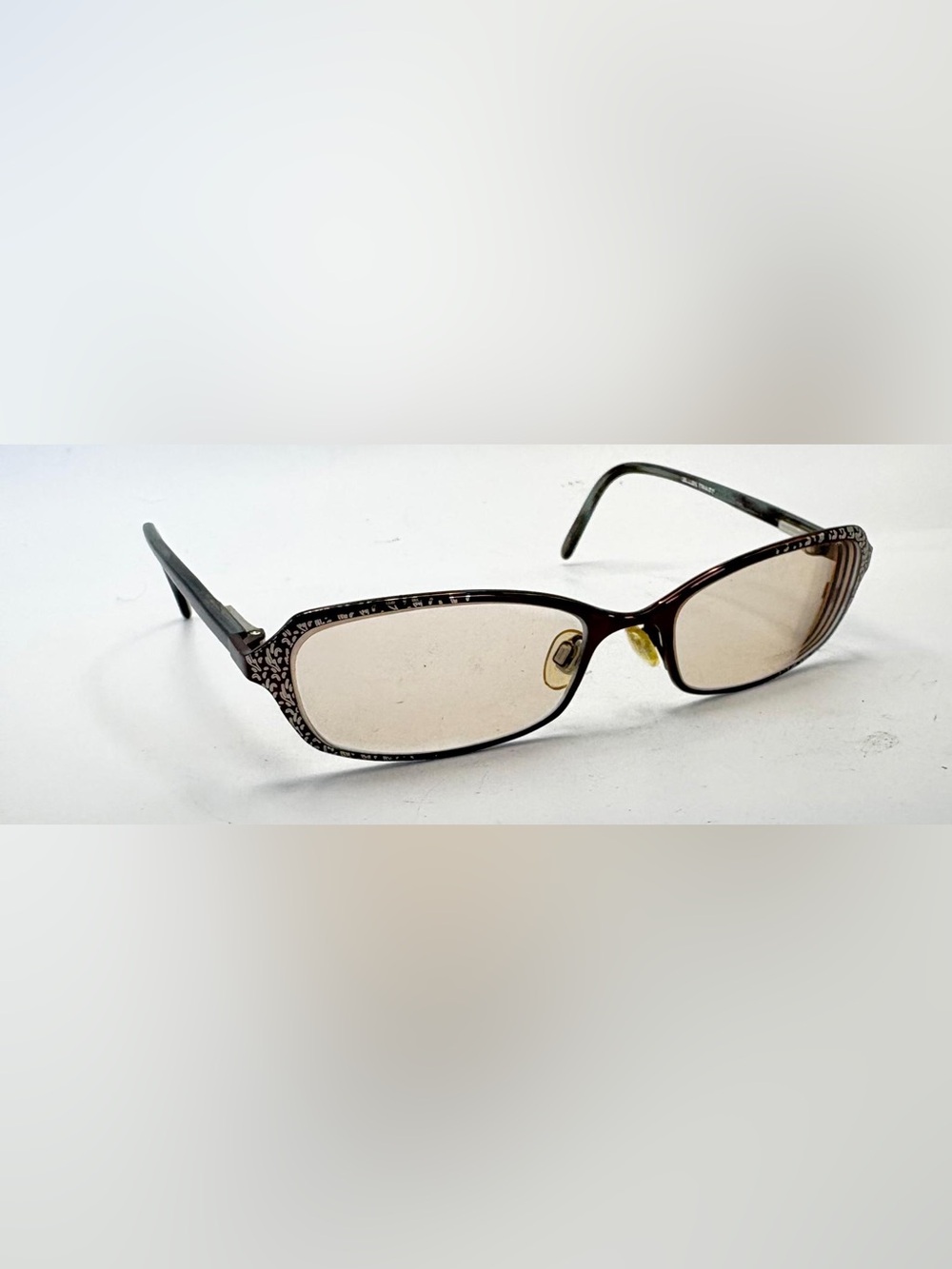 Ellen Tracy Firestorm Brown Oval Sunglasses Frames Only